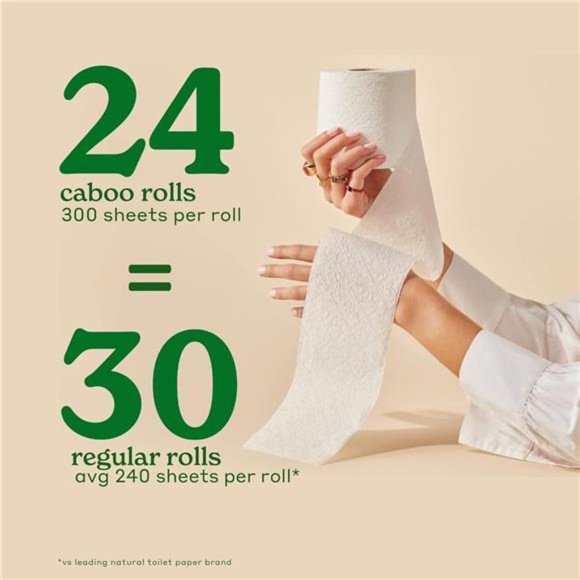 Bamboo Toilet Paper, Septic Safe Chemical Free Toilet Paper, Biodegradable - Picture 2 of 7